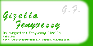 gizella fenyvessy business card